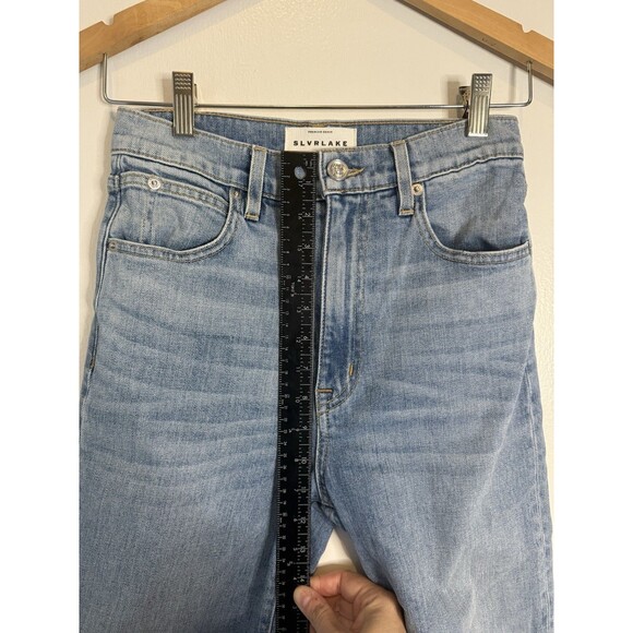 Slvrlake Women’s 26 London Crop Jeans Medium Wash Straight Leg High Waist Pants - Picture 8 of 11